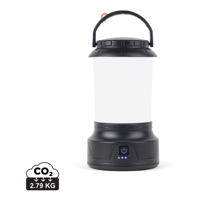 Premium-Werbegeschenk Nordic Drift Everest Bright mit Logodruck – Schwarz – wiederaufladbare Outdoor-Leuchte für Firmen