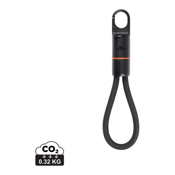 Firmengeschenk Nordic Drift Everest USB-C Kabel mit Gravur – Schwarz – robustes 60W Schnellladekabel für Büro & Dienstreisen
