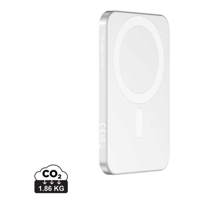 Mitarbeitergeschenk Burbank 3000mAh Powerbank mit Logodruck – Silber – leistungsstarke induktive Ladestation für Büro und Business