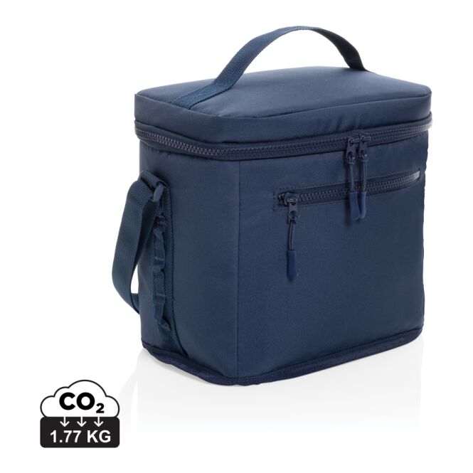 Werbeartikel Sonny Aware RPET Kühltasche mit Logodruck – Navy Blau – isolierte Kühltasche für Outdoor-Events und Firmenausflüge