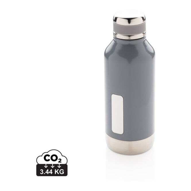 Kundengeschenk Thermosflasche Vakuumflasche – grau – mit Gravur 500ml auslaufsicher vakuumisoliert für den Außendienst