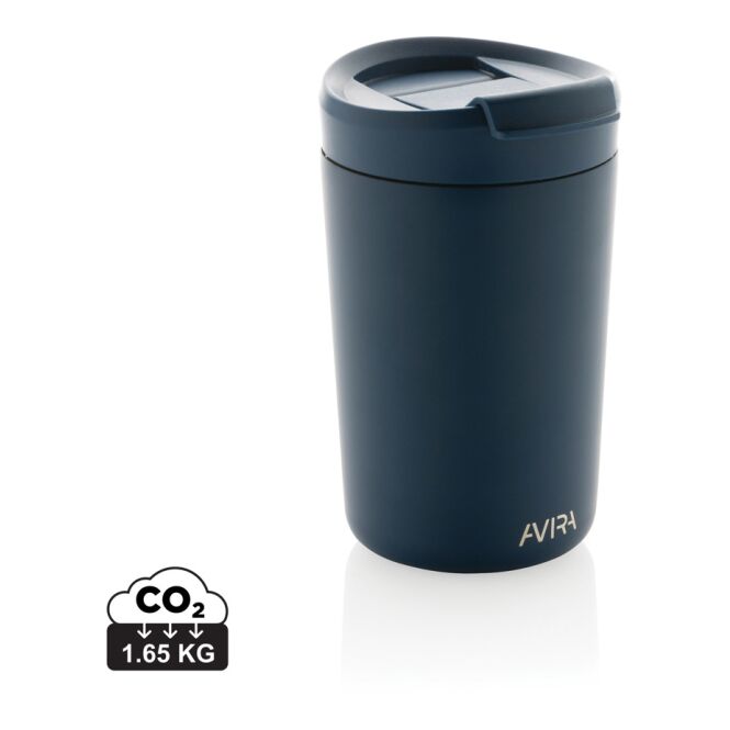 Kundengeschenk Thermobecher Avira Alya – navy blau – mit Gravur 300 ml nachhaltiger Edelstahlbecher für das Mitarbeiter-Onboarding