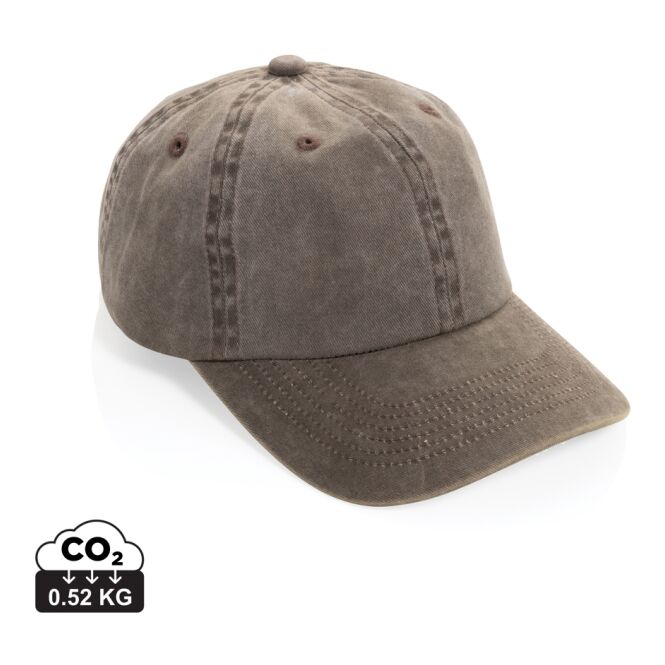 Werbeartikel Cap BEAU AWARE – braun – mit Logo bedruckt aus 270g/m² Baumwolle klassisches Baseball Cap für Teamevents