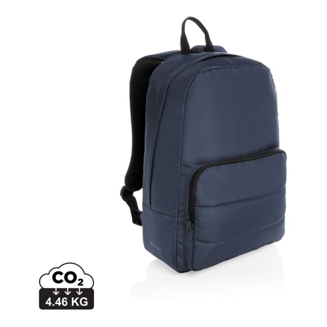 Mitarbeitergeschenk Impact AWARE™ RPET Basic Laptop-Rucksack – marineblau – nachhaltig bestickt für 15,6 Zoll Notebooks