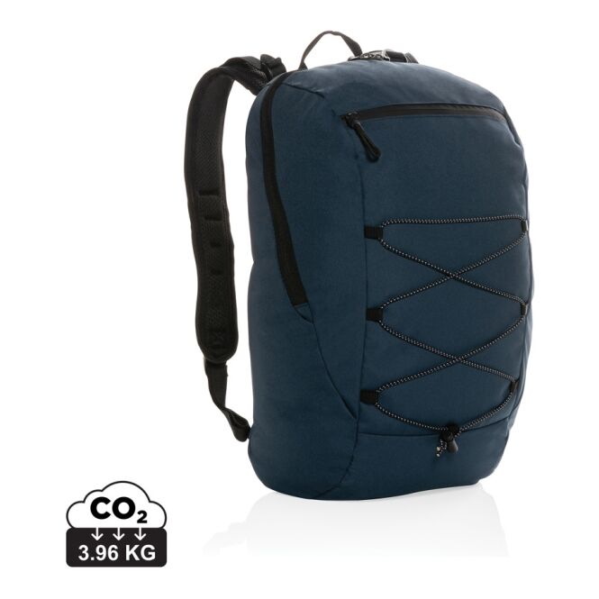 Mitarbeitergeschenk Wanderrucksack Impact AWARE – marineblau – mit Logo bedruckt 18L nachhaltiger Backpack für Outdoor-Abenteuer