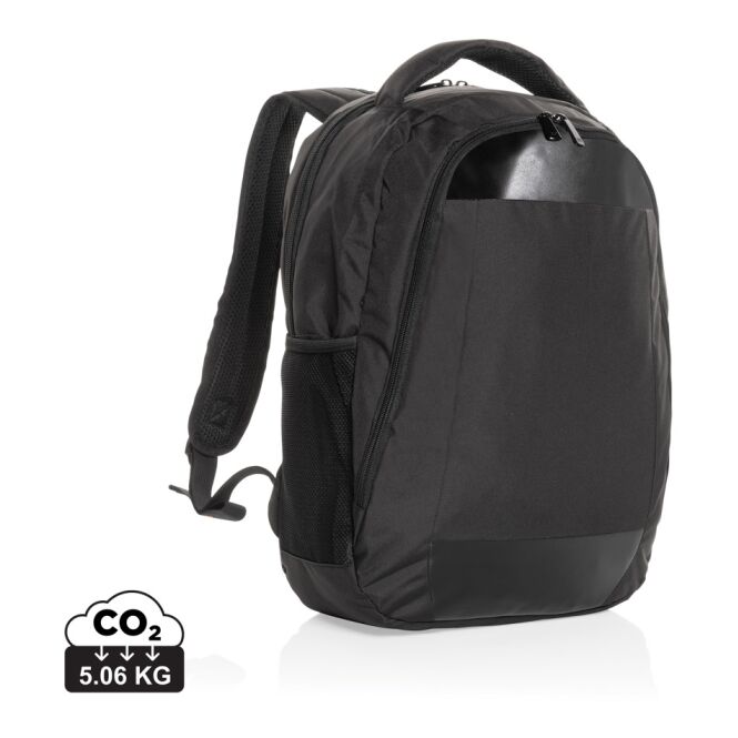 Firmengeschenk Impact AWARE Boardroom-Laptop-Rucksack mit Logodruck – Schwarz – nachhaltiges IT-Zubehör für Mitarbeiter und Business