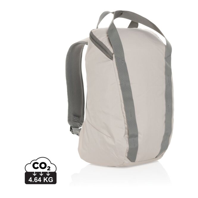 Mitarbeitergeschenk Sienna AWARE™ RPET Laptop-Rucksack – grau – mit Logo bedruckt für 14 Zoll Notebooks aus recyceltem Material
