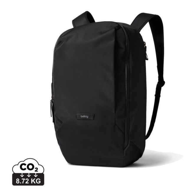 Mitarbeitergeschenk Rucksack Bellroy Transit Workpack – schwarz – mit Logo bestickt für 16 Zoll Laptops, moderner Backpack für das