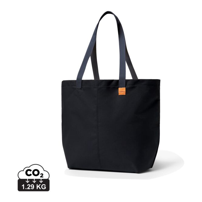 Kundengeschenk Einkaufstasche Bellroy Market Tote – schwarz – mit individuellem Logodruck lange Schultergurte nachhaltiger Jutebeutel