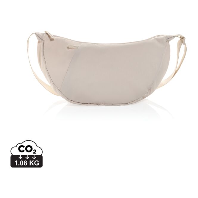 Firmengeschenk Bauchtasche Crescent XL AWARE – grau – mit Logodruck nachhaltige trendige Gürteltasche für Festivals & Events
