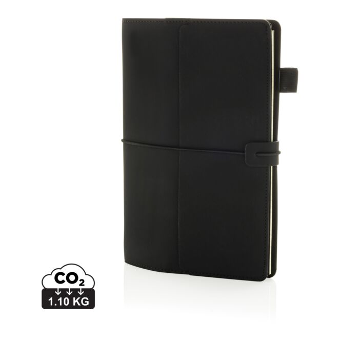 Kundengeschenk Daily Notes Binder 3-in-1 Notizbuch – schwarz – mit Logo bedruckt 3-teilig mit Einlagen für Meetings & Konferenzen