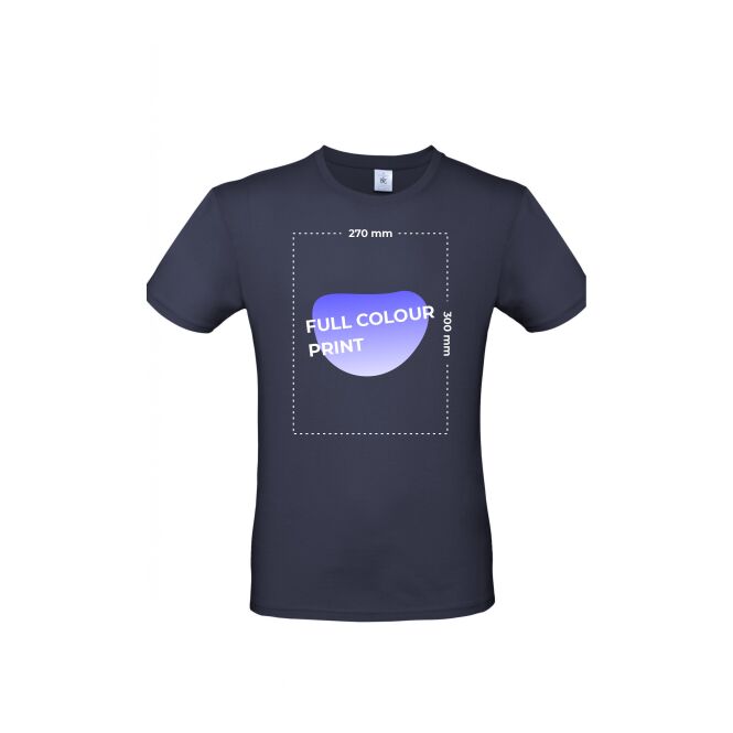 Werbeartikel Supra Unisex T-Shirt – marineblau – mit Logo bedruckt nachhaltiges Öko-Textil Gr. XS