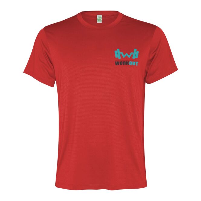 Arbeitskleidung Slam T-Shirt für Herren – rot – mit Logo bedruckt 48h Express-Druck nachhaltig Gr. S