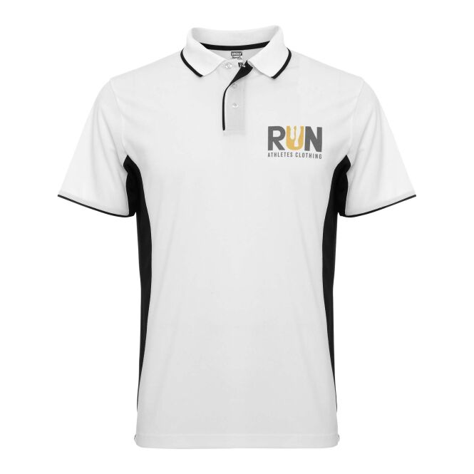 Corporate Fashion Poloshirt Montmelo Sport – weiss-schwarz – mit hochwertigem Stick 48h Express-Druck Gr. 2XL