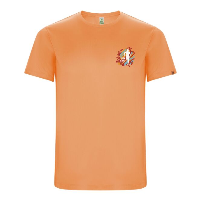 Teamkleidung Imola Sport-T-Shirt – fluor orange – mit Logo bedruckt 48h Express-Druck nachhaltig Gr. XL
