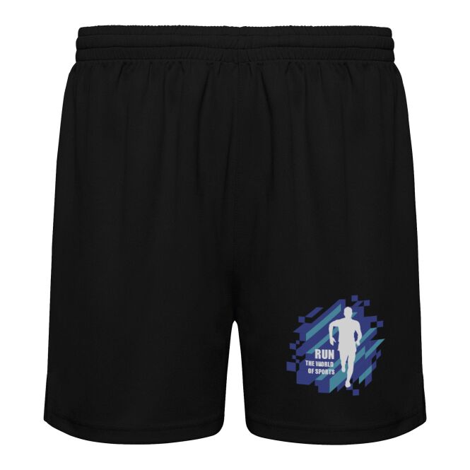 Teamkleidung Sportshorts Player Unisex – schwarz – mit Logo bedruckt 48h Express-Druck Gr. XL