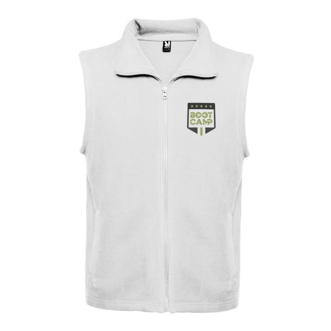 Corporate Fashion Bellagio Fleeceweste – weiss – mit hochwertigem Stick 48h Express-Druck Gr. 2XL