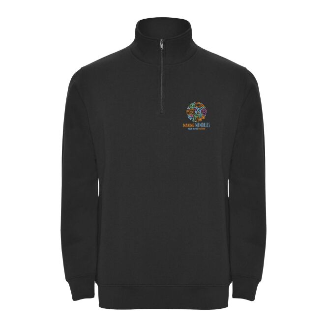 Corporate Fashion Aneto Sweatshirt – schwarz – mit hochwertigem Stick 48h Express-Druck Gr. 2XL