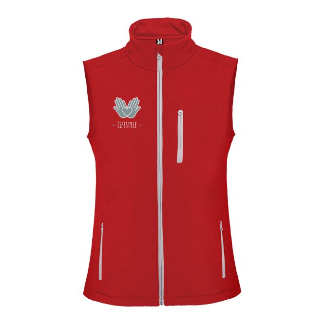 Teamkleidung Softshellweste Nevada Unisex – rot – mit Logo bedruckt 48h Express-Druck Gr. 2XL