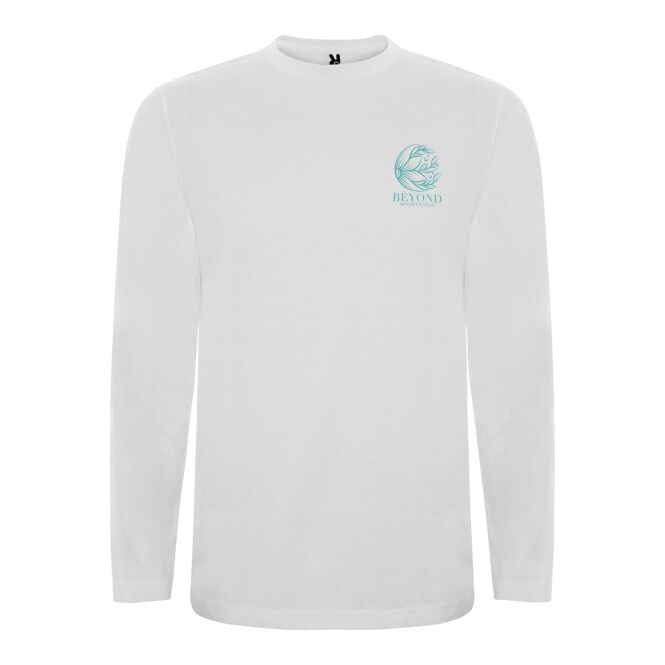 Werbeartikel Langarmshirt Extreme – weiß – mit Logo bedruckt 48h Express-Druck Gr. XL