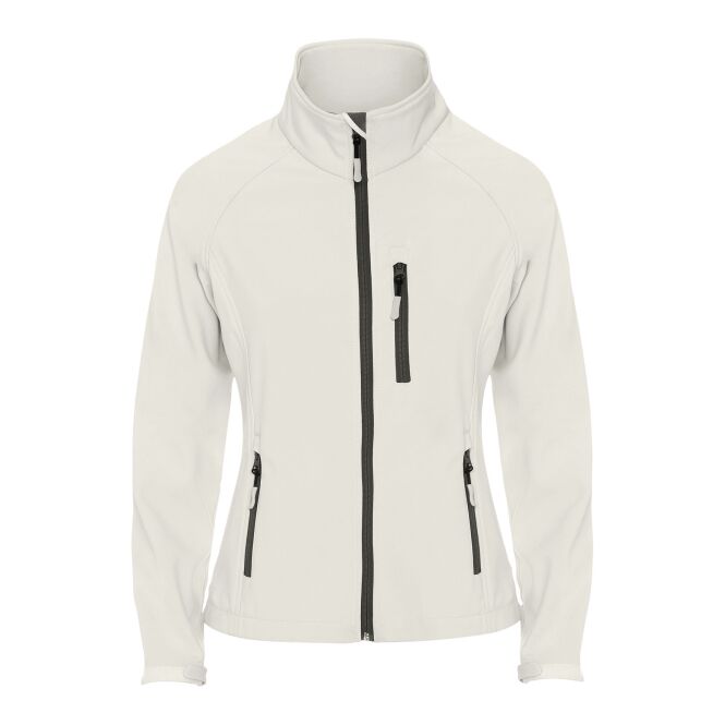 Corporate Fashion Antartida Softshelljacke Roly – pearl white – mit hochwertigem Stick 48h Express-Druck Gr. M