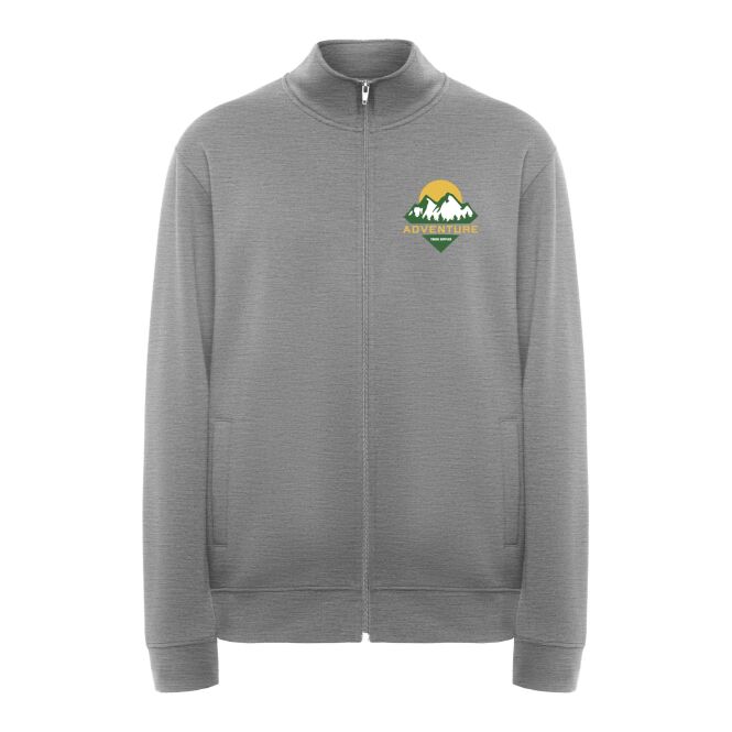 Corporate Fashion Ulan Sweatjacke Unisex – marl grey – mit hochwertigem Stick 48h Express-Druck Gr. M