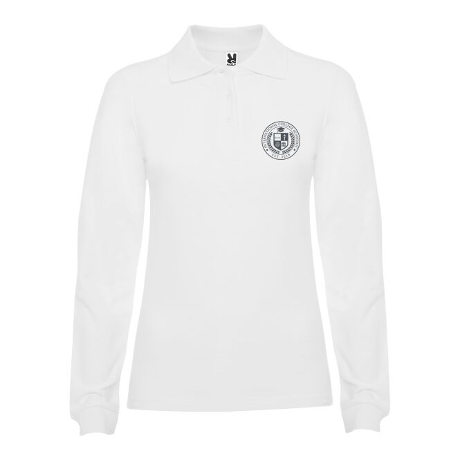 Corporate Fashion Estrella Langarm Poloshirt – weiss – mit hochwertigem Stick 48h Express-Druck Gr. XL