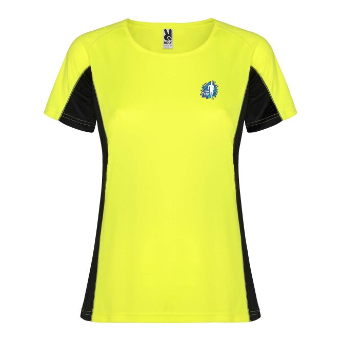Teamkleidung Shanghai Funktions-T-Shirt – fluor yellow-schwarz – mit Logo bedruckt 48h Express-Druck atmungsaktiv Gr. M
