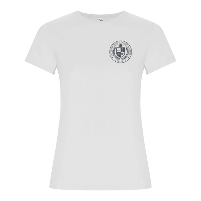 Werbeartikel T-Shirt Golden – weiss – mit Logo bedruckt 48h Express-Druck nachhaltig aus Bio-Baumwolle Gr. XL