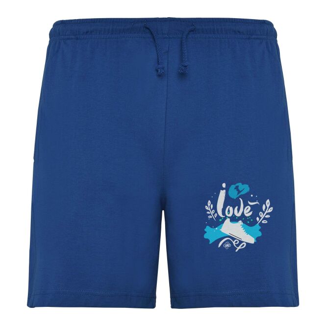 Teamkleidung Unisex Sportshorts – royalblau – mit Logo bedruckt 48h Express-Druck Gr. XL