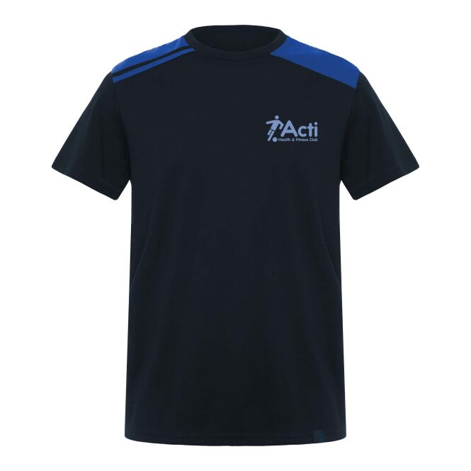 Werbeartikel T-Shirt Expedition – navy blue-royalblau – mit Logo bedruckt 48h Express-Druck 160 g/m2 Gr. S