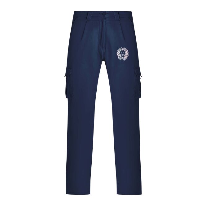 Arbeitskleidung Daily Stretch Arbeitshose – navy blue – mit Logo bedruckt 48h Express-Druck Gr. 46