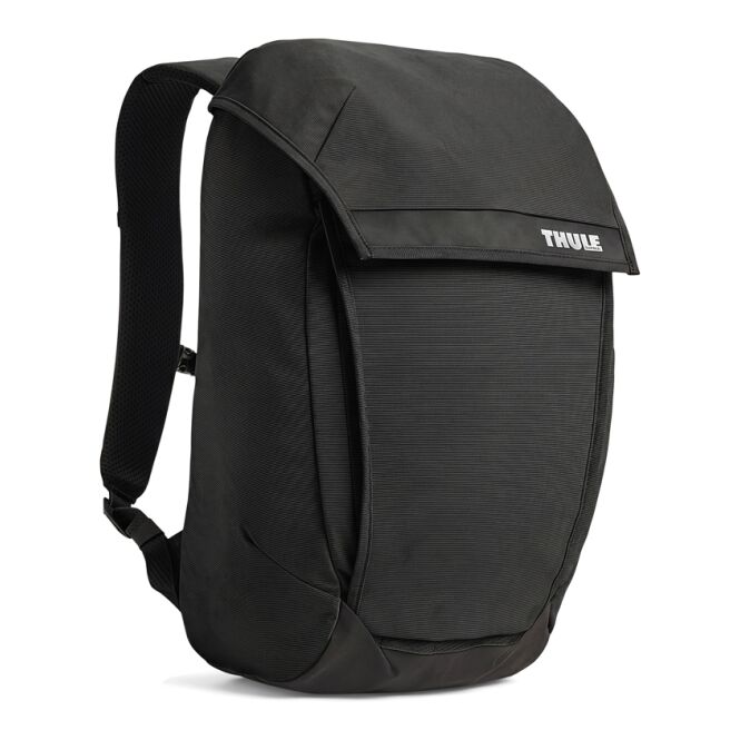 Mitarbeitergeschenk Rucksack Thule Paramount – schwarz – mit Logo bedruckt 20 l mit Laptopfach als komfortabler Backpack für den Außendienst