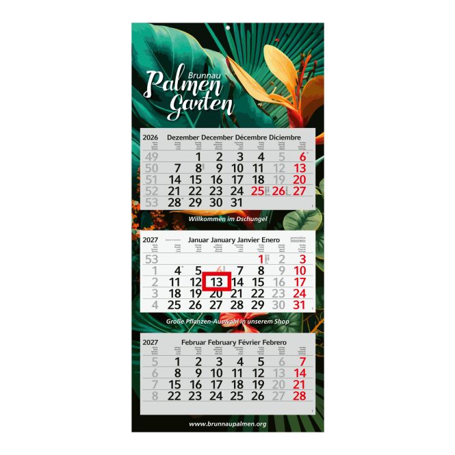 Werbeartikel 3-Monatskalender Profil 3 aus Recyclingpapier mit 4C-Logodruck – Hellgrau – nachhaltiger Zeitplaner für Büro und Verwaltung