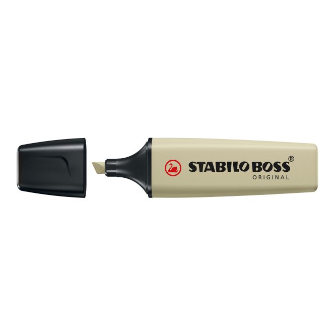 Werbeartikel STABILO BOSS ORIGINAL NatureCOLORS Leuchtmarkierer – dunkelgrün – mit Logo bedruckt für den Büroalltag