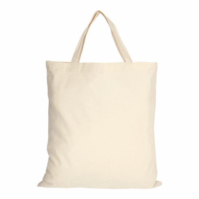 Werbeartikel Baumwolltasche Classic mit Logodruck – OEKO-TEX zertifiziert – Beige – strapazierfähige Stofftasche für Messen und Firmen