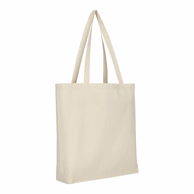 Werbeartikel Baumwolltasche CLASSIC mit Logodruck – Beige – nachhaltige Tragetasche mit OEKO-TEX Zertifizierung für Messen und den Handel