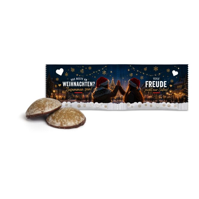 Firmengeschenk Twinset Mini Contrella – weihnachten – mit bedrucktem Etikett als Weihnachtsgeschenk für Kunden und Partner sowie Mitarbeiter