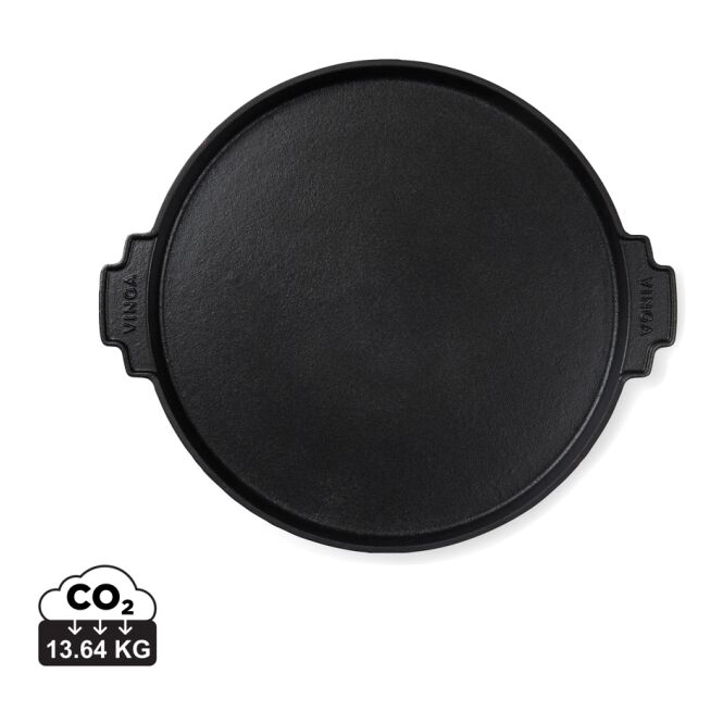 Firmengeschenk Monte Ardoise Grillplatte mit Logodruck – Schwarz – 30cm gusseisernes Kochgeschirr für Firmen und Gastronomie