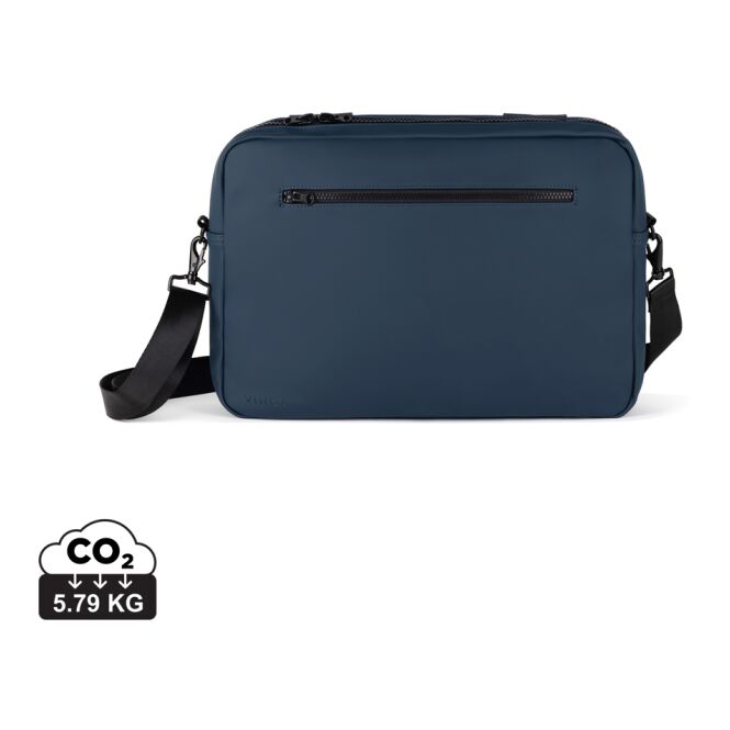 Mitarbeitergeschenk Baltimore Rucksack-Aktentasche mit Logodruck – Navy Blau – 15 Zoll Laptoptasche aus recyceltem Polyester für Unternehmen