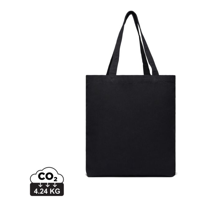 Kundengeschenk VINGA Hilo AWARE™ Tragetasche – schwarz – mit Logo bedruckt 400g/m² nachhaltiger Jutebeutel als exklusives Messe-Werbemittel