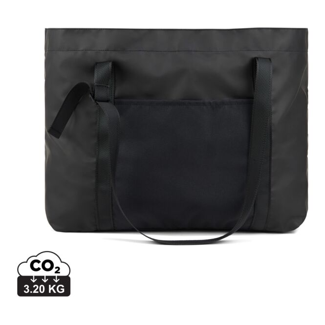 Werbeartikel Livorno Maxi-Tasche mit Logodruck – Schwarz – nachhaltige Einkaufstasche für Unternehmen