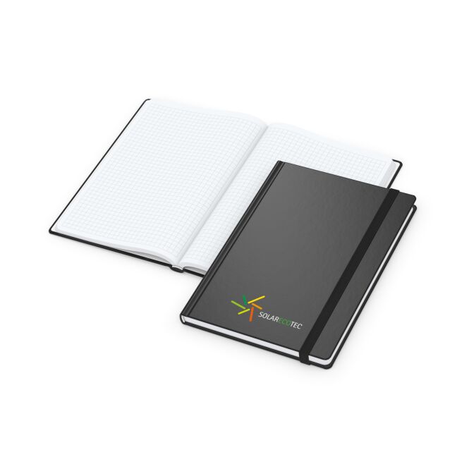 Kundengeschenk Notizbuch Easy-Book A5 – schwarz – mit Logo bedruckt DIN A5 für den Büroalltag