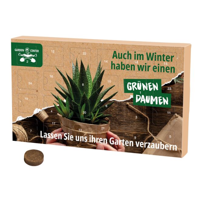 Kundenpräsent Adventskalender ECO L mit Logodruck – nachhaltiger Werbeartikel für Firmen
