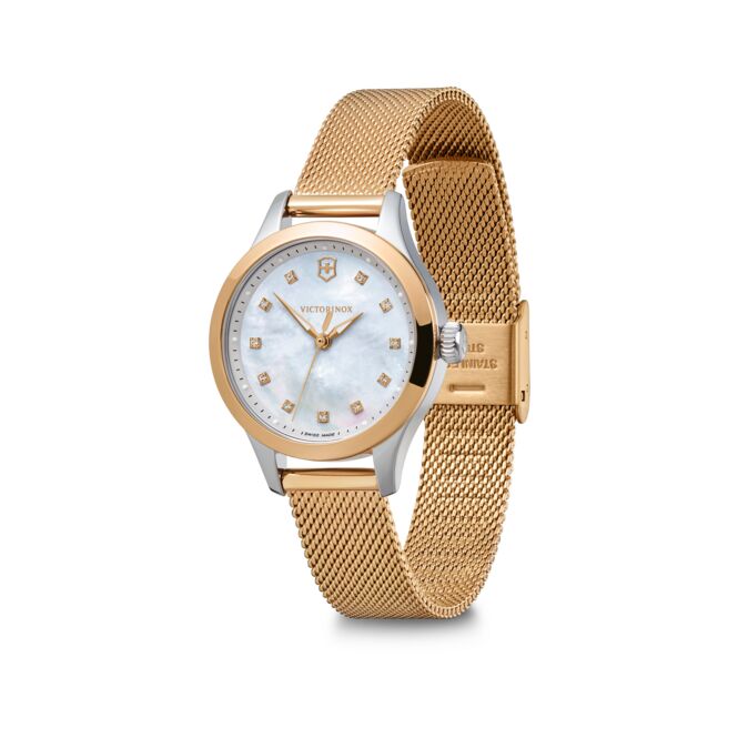 Firmengeschenk Alliance XS Uhr mit Gravur – 11 Swarovski Kristalle – elegantes Präzisions-Zeitmessgerät für den geschäftlichen Auftritt