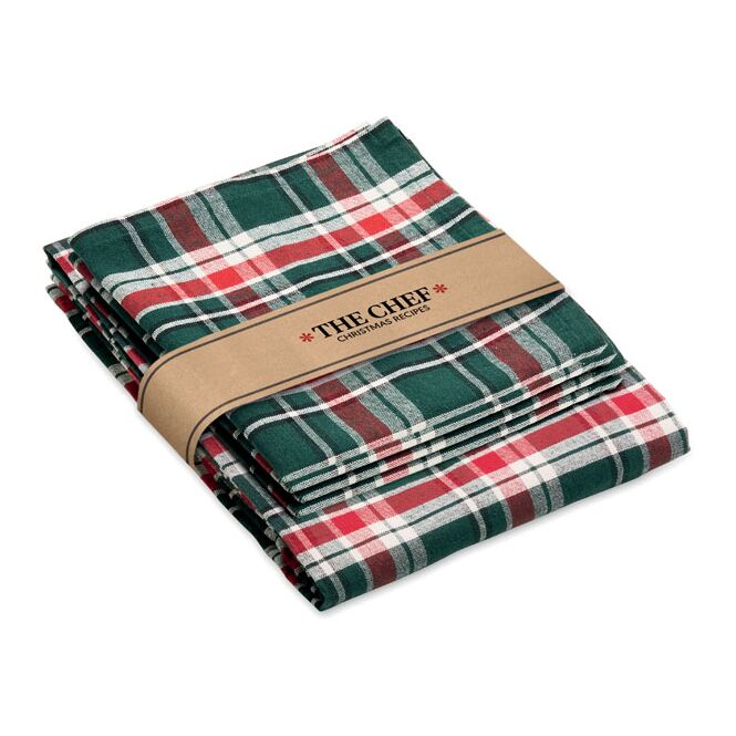 Werbeartikel Tischtuch-Set 140x180cm 100% Baumwolle – bunt – mit Logo bedruckt festliche Textil-Tischdeko für geschäftliche Anlässe