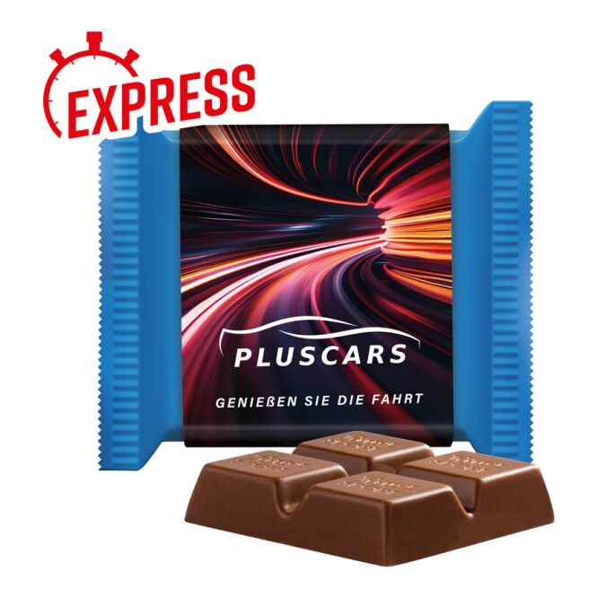 Premium-Werbeartikel Ritter SPORT mini – edel-vollmilch – mit individueller Banderole 16,5 g als Werbemittel auf Messen und Events