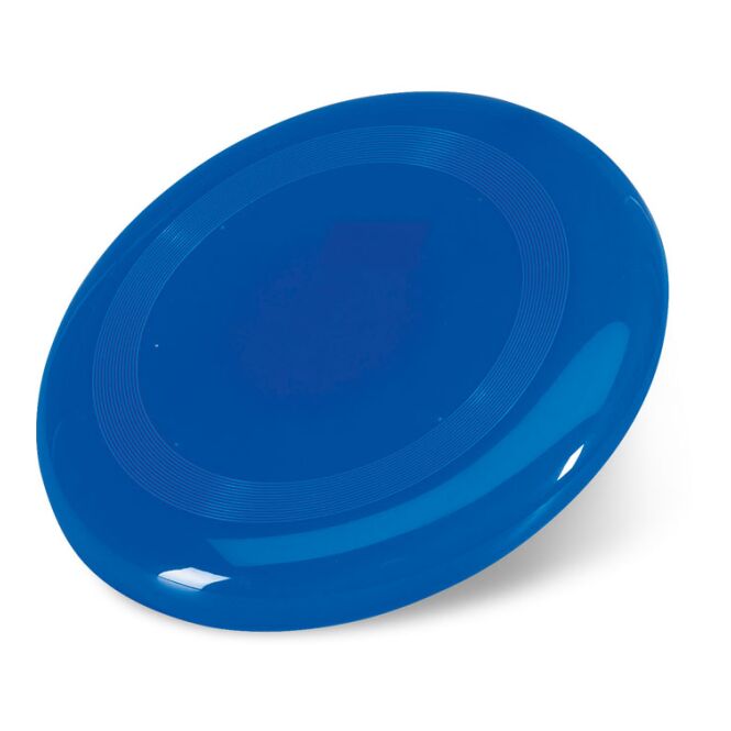 Werbeartikel Frisbee Ø 23 cm – blau – mit Logo bedruckt für Strand-Promotions
