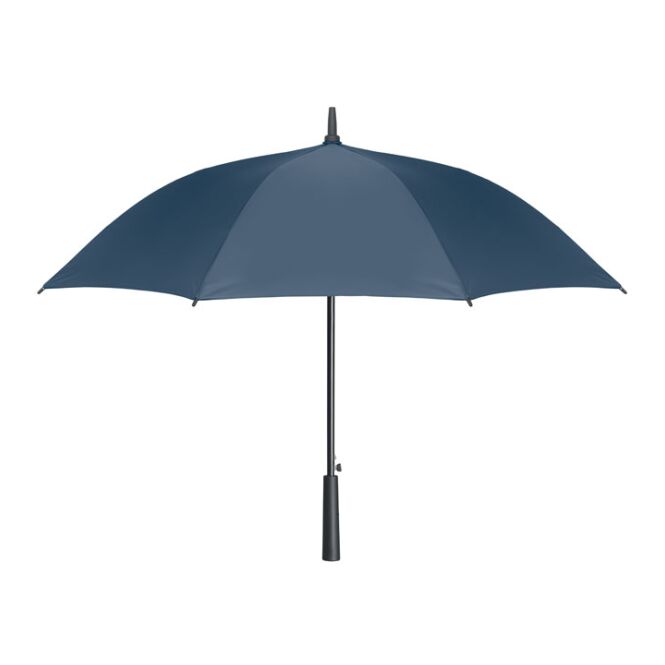 Werbeartikel Automatikschirm 23 Zoll – blau – mit individuellem Logodruck sturmfest mit Windproof-System Ø 105 cm für Messe-Giveaway