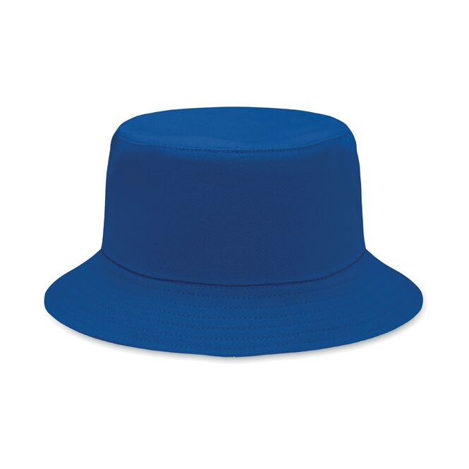 Werbeartikel Sonnenhut 260g/m² – königsblau – mit Logo bedruckt, lässiger Bucket Hat für Sommerfeste & Outdoor-Aktionen